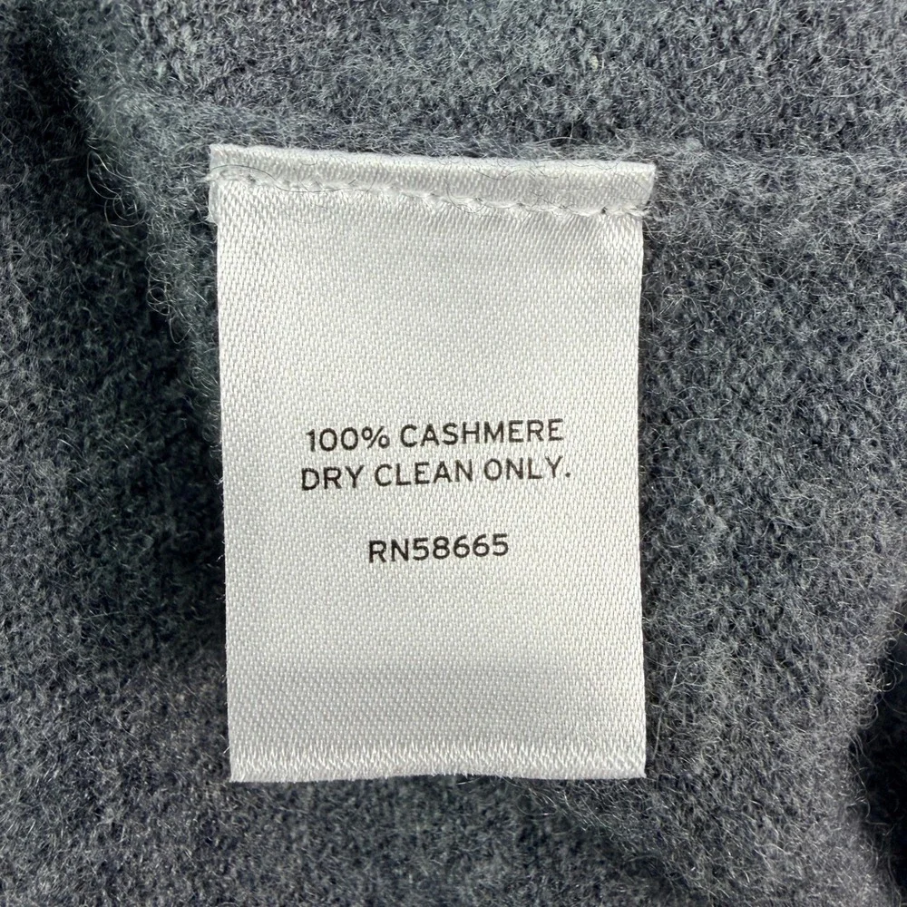 Nordstrom Mens 100%‎ Cashmere V-Neck Sweater Gray Heather N0455888MN Size M